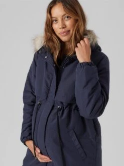 Mamalicious Maternity Jessi 2-in-1 Long Parka Jacket - Navy -RIVE IS Clothing Shop VNT6G SQ4 0000000048 NAVY MDd