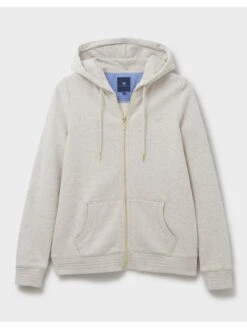 Crew Clothing Heritage Zip Through Hoodie - Cream -RIVE IS Clothing Shop VNT7Q SQ3 0000000067 CREAM MDo