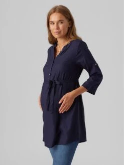 Mamalicious Maternity Mercy Lia Woven Tunic - Navy