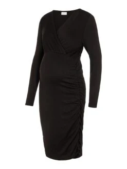 Mamalicious Maternity Wrap Front Jersey Dress - Black 11 Mamalicious Maternity Wrap Front Jersey Dress - Black -RIVE IS Clothing Shop VNT8X SQ4 0000000004 BLACK MDd