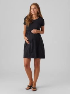 Mamalicious Maternity Mia Jersey T-shirt Dress - Black -RIVE IS Clothing Shop VNT8Y SQ3 0000000004 BLACK MDo