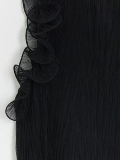 River Island Ruffle Mesh Plisse Mini Dress - Black -RIVE IS Clothing Shop VNTNV SQ5 0000000004 BLACK MDd1