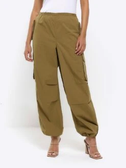 River Island Straight Leg Cargo Parachute Pant