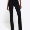 River Island Coated Bootcut Flared Jeans - Black -RIVE IS Clothing Shop VNTOD SQ1 0000000004 BLACK MDf