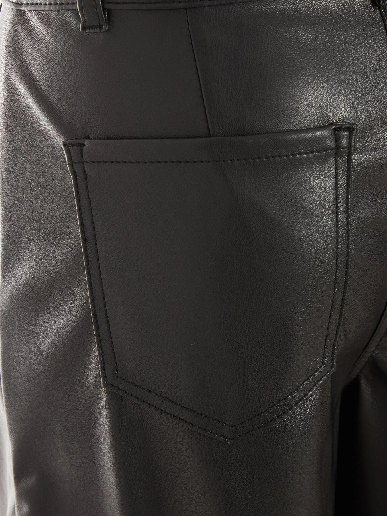 Quiz Black Faux Leather Cargo Trousers 6 Quiz Black Faux Leather Cargo Trousers - Image 4