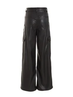 Quiz Black Faux Leather Cargo Trousers 13 Quiz Black Faux Leather Cargo Trousers -RIVE IS Clothing Shop VNVFO SQ6 0000000004 BLACK MDd2