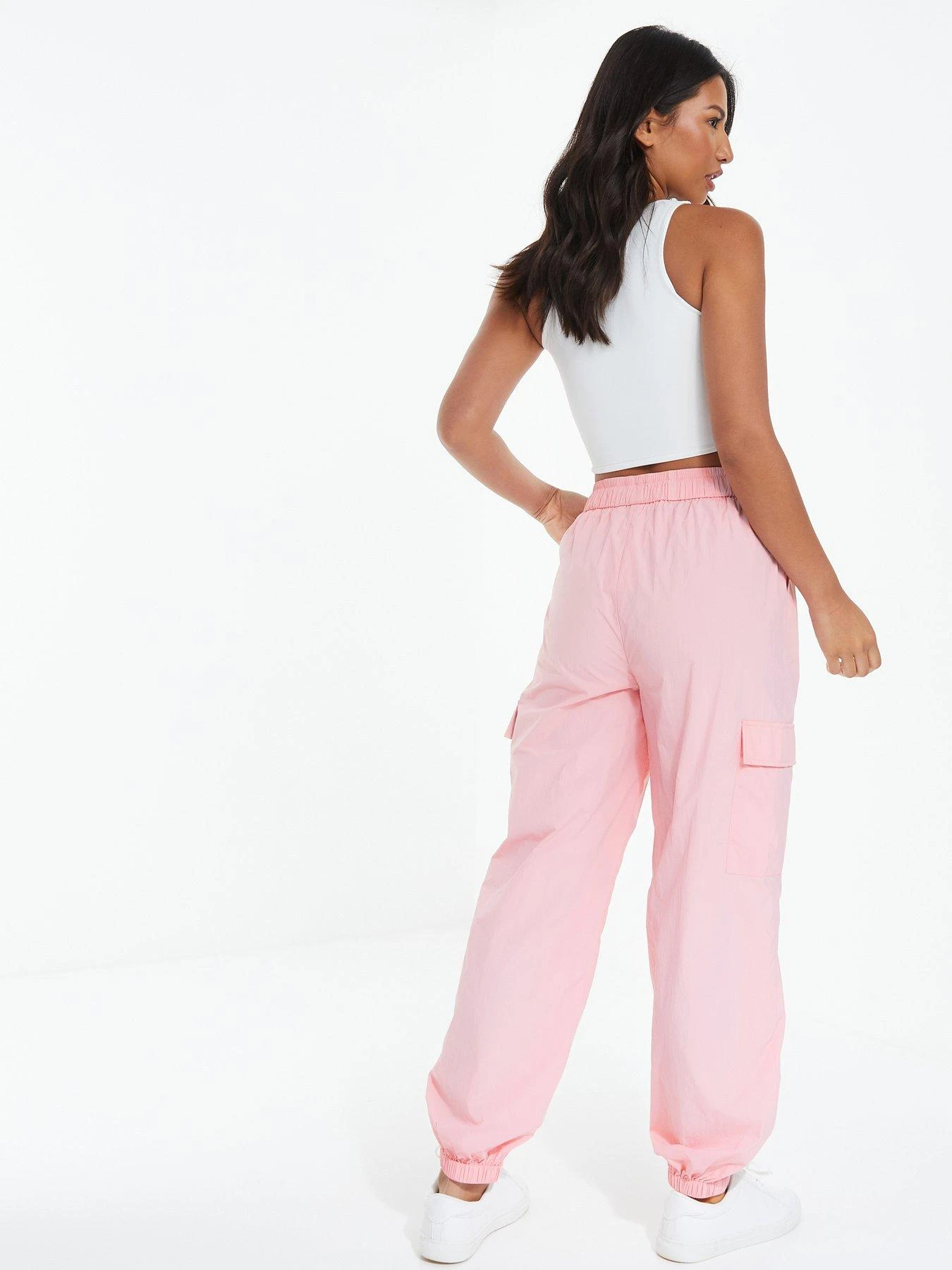 Quiz Pink Parachute Cargo Trouser 4 Quiz Pink Parachute Cargo Trouser - Image 2
