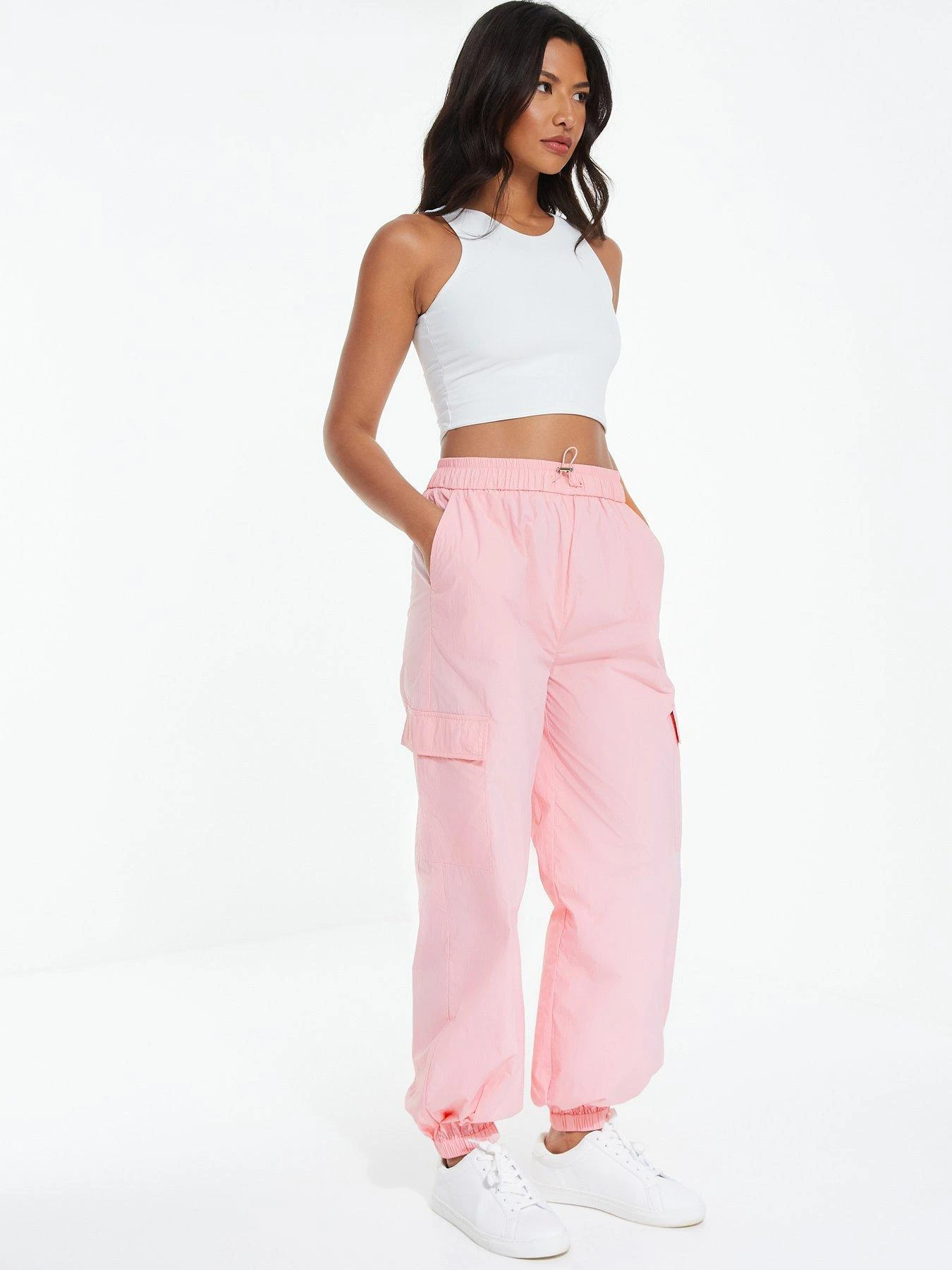 Quiz Pink Parachute Cargo Trouser 5 Quiz Pink Parachute Cargo Trouser - Image 3