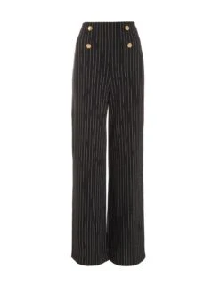 Quiz Black Pinstripe Palazzo Trousers 12 Quiz Black Pinstripe Palazzo Trousers -RIVE IS Clothing Shop VNVGV SQ5 0000000004 BLACK MDd1
