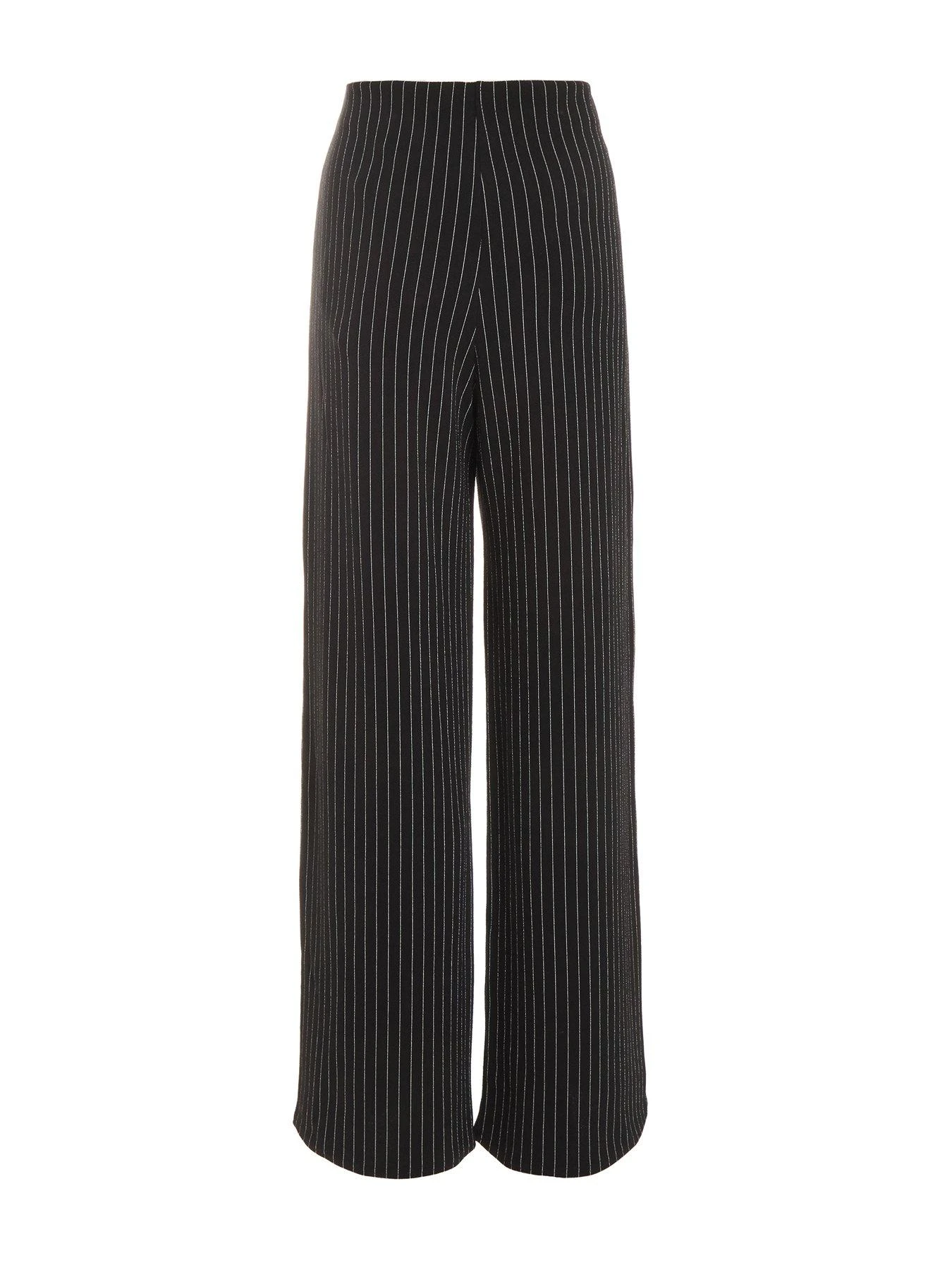 Quiz Black Pinstripe Palazzo Trousers 8 Quiz Black Pinstripe Palazzo Trousers - Image 6