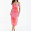Quiz Petite Orange Tie Dye Midaxi Dress -RIVE IS Clothing Shop VNVH5 SQ1 0000000198 ORANGE MDf