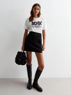 New Look Black Belted Utility Mini Skirt -RIVE IS Clothing Shop VNWMW SQ3 0000000004 BLACK MDo
