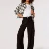 Apricot Soft Tailored Cargo Trousers -RIVE IS Clothing Shop VNWRP SQ1 0000000004 BLACK MDf