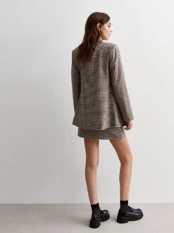 New Look Brown Heritage Check Button Up Blazer -RIVE IS Clothing Shop VNWVV SQ2 0000000270 PRINT MDb