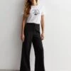 New Look Black Wide Leg Trousers -RIVE IS Clothing Shop VNWW0 SQ1 0000000004 BLACK MDf