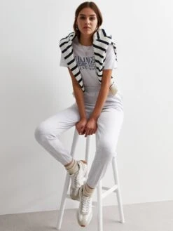 New Look Pale Grey Cuffed Joggers -RIVE IS Clothing Shop VNX0D SQ3 0000000215 LIGHT GREY MDo