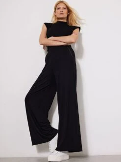 Mint Velvet Black Palazzo Wide Trousers