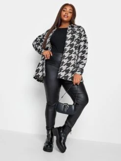 Yours Dog Tooth Sweat Shacket - Black -RIVE IS Clothing Shop VO4QT SQ3 0000000004 BLACK MDo