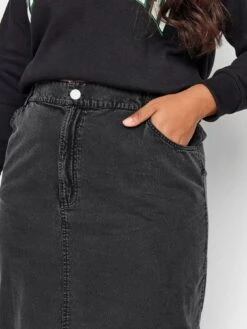 Yours Acid Wash Skirt Black -RIVE IS Clothing Shop VO4RI SQ4 0000000004 BLACK MDd