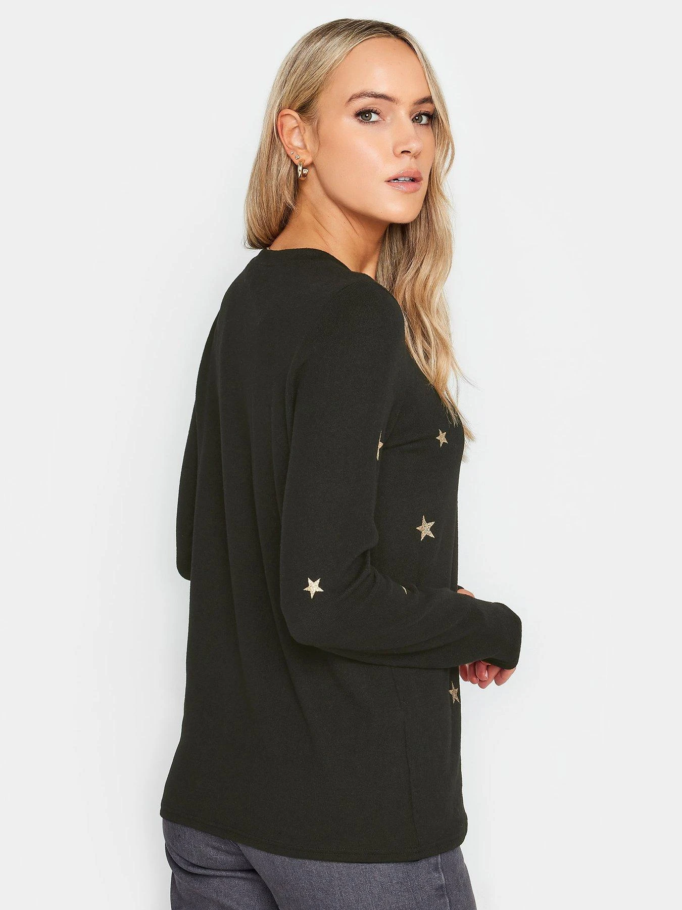 Long Tall Sally All Over Star Printed Jumper 4 Long Tall Sally All Over Star Printed Jumper - Image 2
