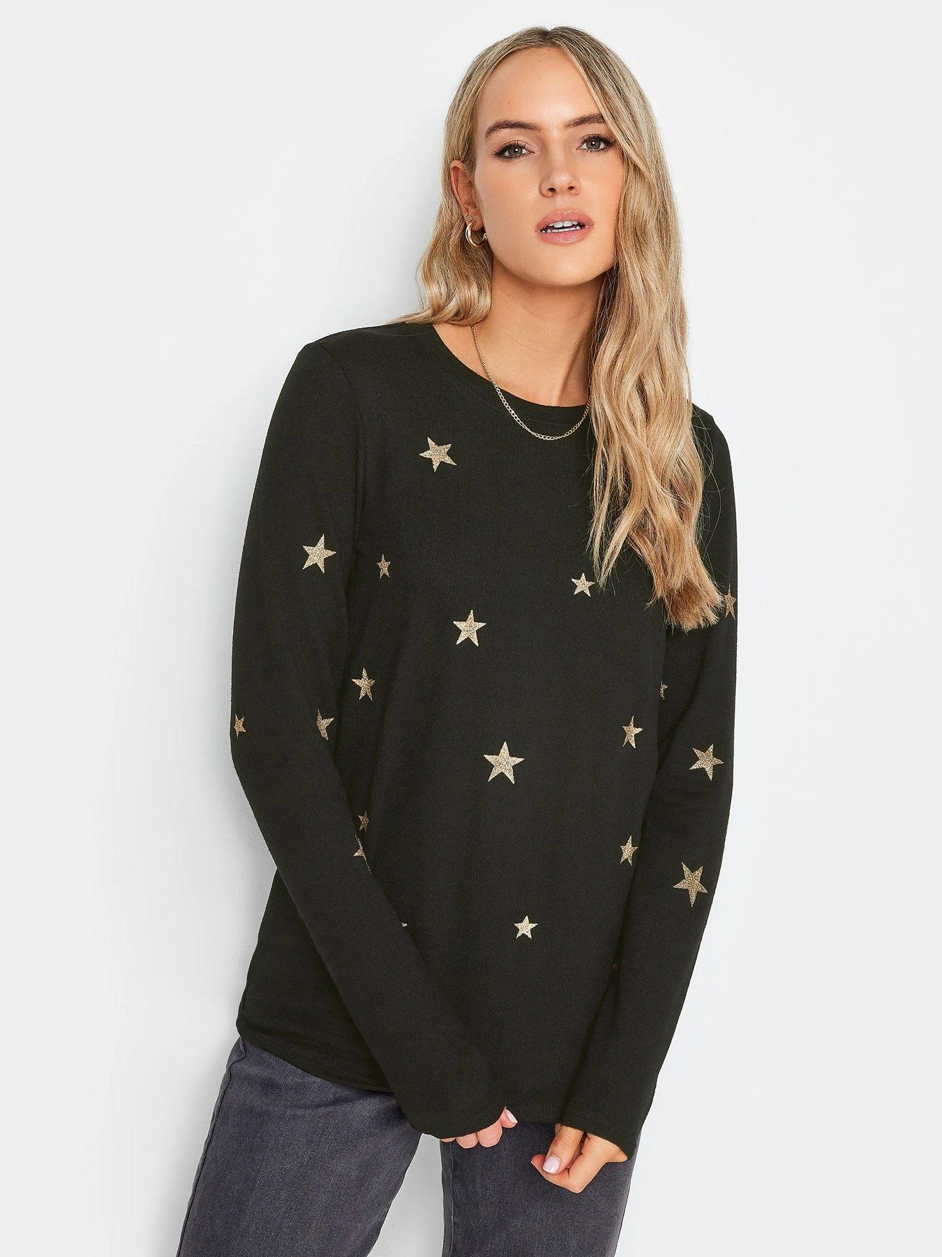 Long Tall Sally All Over Star Printed Jumper 6 Long Tall Sally All Over Star Printed Jumper - Image 4