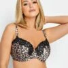 Yours Leah Leopard Satin T Shirt Bra -RIVE IS Clothing Shop VO4SC SQ1 0000000003 NATURAL MDf