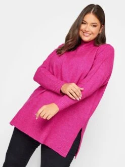 Yours High Neck Plain Jumper