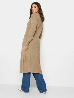 Long Tall Sally Natural Longline Rib Button Cardigan -RIVE IS Clothing Shop VO4UC SQ2 0000000003 NATURAL MDb