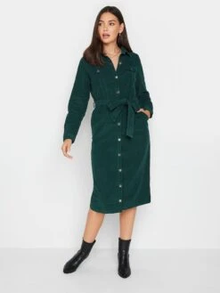 Long Tall Sally Green Cord Fitted Midi Dress -RIVE IS Clothing Shop VO4UG SQ3 0000000047 GREEN MDo