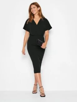 Long Tall Sally Black Scuba Wrap Dress 8 Long Tall Sally Black Scuba Wrap Dress -RIVE IS Clothing Shop VO4UL SQ3 0000000004 BLACK MDo