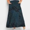 Yours Printed Pocket Detail Maxi Skirt -RIVE IS Clothing Shop VO4VH SQ1 0000000004 BLACK MDf