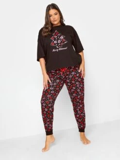 Yours Kiss Mass Pyjama Top - Black -RIVE IS Clothing Shop VO4VR SQ3 0000000004 BLACK MDo
