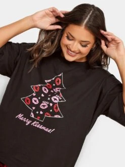 Yours Kiss Mass Pyjama Top - Black -RIVE IS Clothing Shop VO4VR SQ4 0000000004 BLACK MDd