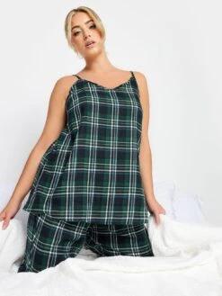 Yours Green Tartan Pj Cami -RIVE IS Clothing Shop VO4VT SQ4 0000000047 GREEN MDd
