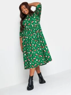 Yours Santa Aop Smock Dress Green -RIVE IS Clothing Shop VO4W1 SQ3 0000000047 GREEN MDo