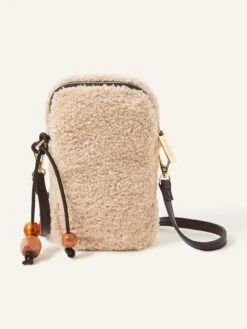 Accessorize Shearling Phone Bag
