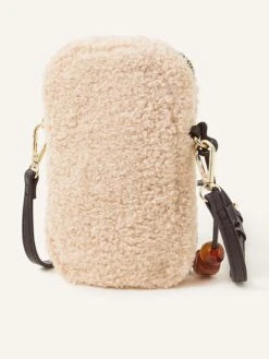 Accessorize Shearling Phone Bag -RIVE IS Clothing Shop VO53S SQ3 0000000067 CREAM SLa