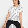 Long Tall Sally White Black Turn Back Spot Tee -RIVE IS Clothing Shop VO54O SQ1 0000000013 WHITE MDf