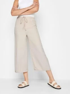 Long Tall Sally Stone Ocean Crepe Tie Crop