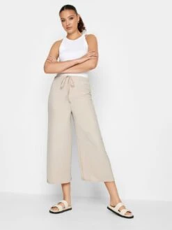 Long Tall Sally Stone Ocean Crepe Tie Crop -RIVE IS Clothing Shop VO54U SQ4 0000000003 NATURAL MDd