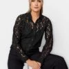 Long Tall Sally Black Lace Shirt