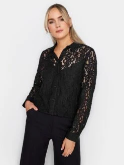 Long Tall Sally Black Lace Shirt -RIVE IS Clothing Shop VO5AA SQ4 0000000004 BLACK MDd