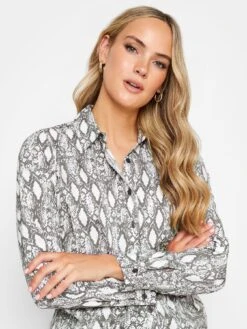 Long Tall Sally Grey Snake Print Shirt -RIVE IS Clothing Shop VO5AB SQ4 0000000005 GREY MDd