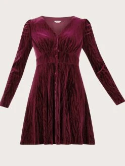 Monsoon Zahra Devore Tea Dress -RIVE IS Clothing Shop VO5JM SQ3 0000000017 RED MDo