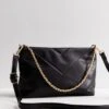 New Look Black Quilted Chain Cross Body Bag