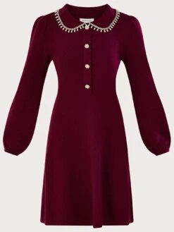 Monsoon Cleo Collar Dress - Pink -RIVE IS Clothing Shop VO5M8 SQ3 0000000063 PINK MDo