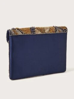 Monsoon Bronze And Gold Envelope Clutch -RIVE IS Clothing Shop VO5SE SQ3 0000000036 GOLD SLa