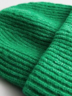 New Look Green Ribbed Knit Chunky Beanie -RIVE IS Clothing Shop VO5SZ SQ3 0000000188 BRIGHT GREEN SLd