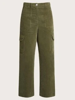 Monsoon Luna Cargo Cord Trousers - Green 10 Monsoon Luna Cargo Cord Trousers - Green -RIVE IS Clothing Shop VO5TF SQ4 0000000047 GREEN MDd