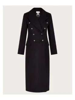 Monsoon Daria Double Breasted Coat - Black -RIVE IS Clothing Shop VO5TL SQ3 0000000004 BLACK MDo